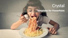  Presentation with swallow - Cool new presentation with swallow - eating pasta backdrop and a gray colored foreground