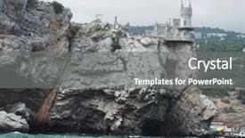  Presentation with swallow - PPT layouts with swallow's nest a castle background and a gray colored foreground