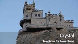  Presentation with swallow - Slide deck featuring swallow's nest a castle background and a dark gray colored foreground