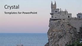  Presentation with swallow - Beautiful slide deck featuring swallow's nest a castle backdrop and a lemonade colored foreground