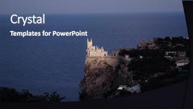  Presentation with swallow - Amazing presentation design having swallow's nest a castle backdrop and a ocean colored foreground