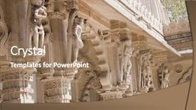  Presentation with architectural - PPT theme featuring laboratory - molecular genetics and biotechnology background and a tawny brown colored foreground