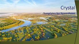  Presentation with nature river - Amazing PPT layouts having nature swamp - river prypiac' belarus backdrop and a sky blue colored foreground