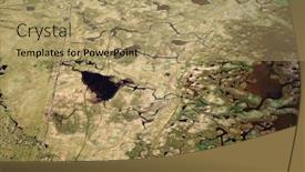  Presentation with strait - Beautiful presentation theme featuring swampy-landscape-of-saltholm-island backdrop and a coral colored foreground