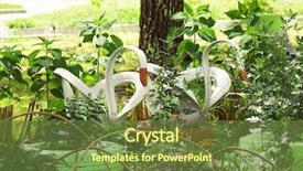  Presentation with tires waste - PPT layouts enhanced with swans made of tires outdoors background and a tawny brown colored foreground