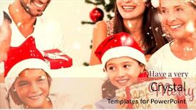  Presentation with christmas card - Colorful presentation enhanced with swap - happy family at christmas swapping backdrop and a  colored foreground