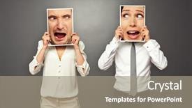  Presentation with faces - Presentation theme consisting of radical - ever described in organic chemistry background and a white colored foreground.