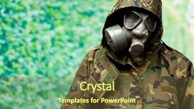  Presentation with oil and gas - Slide set consisting of swat pollution - angry soldier wearing a gas background and a tawny brown colored foreground