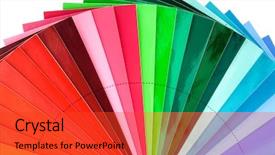  Presentation with paint industry - PPT theme having swatch palette for printing industry background and a red colored foreground
