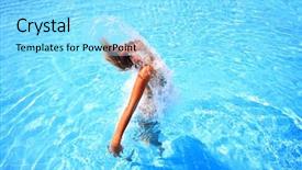  Presentation with fit and cute - Amazing PPT layouts having sway - attractive fit young tanned girl backdrop and a arctic colored foreground