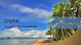  Presentation with tropical beach party - Presentation theme with sway - beach tropical exotic getaway paradise background and a teal colored foreground