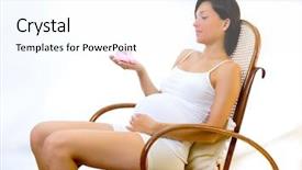  Presentation with baby shoes - Audience pleasing presentation consisting of sway - beautiful pregnant woman looking baby backdrop and a white colored foreground