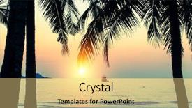  Presentation with palm leaves - Theme featuring sway - setting sun through the palm background and a lemonade colored foreground