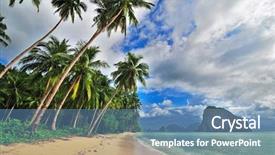  Presentation with dream - Slide deck consisting of sway - tropical dream beach getaway background and a teal colored foreground