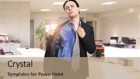  Presentation with climate - Amazing slides having sweat - sweating businessman due to hot backdrop and a coral colored foreground