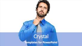  Presentation with climate - Slide set with sweat - sweating businessman due to hot background and a teal colored foreground