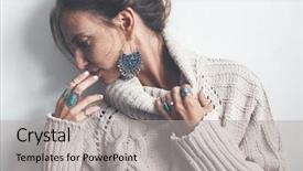  Presentation with ethnic - PPT layouts featuring sweater and fashion jewellery minimal background and a light gray colored foreground