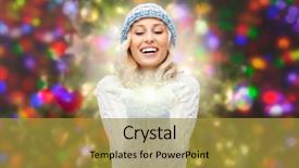  Presentation with christmas magic - Slide set enhanced with sweater holding fairy dust background and a  colored foreground