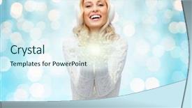  Presentation with dust - Beautiful theme featuring sweater holding fairy dust backdrop and a sky blue colored foreground