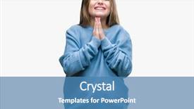  Presentation with emotions face speech - Presentation design consisting of sweater over isolated background begging background and a  colored foreground