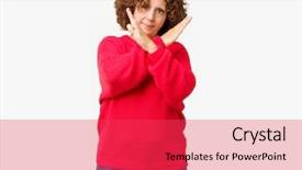  Presentation with middle ages portrait - Audience pleasing presentation theme consisting of sweater over isolated background rejection backdrop and a  colored foreground