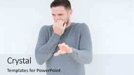  Presentation with bad breath - Slide set consisting of sweater over isolated background smell background and a  colored foreground