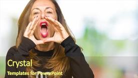  Presentation with roll - Beautiful slide deck featuring sweater shouting angry out loud backdrop and a  colored foreground