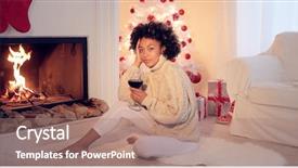  Presentation with christmas presents - Amazing slide deck having sweater sits by white christmas backdrop and a  colored foreground