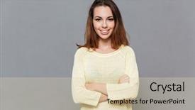  Presentation with cheerful - Theme featuring sweater standing with arms folded background and a lemonade colored foreground