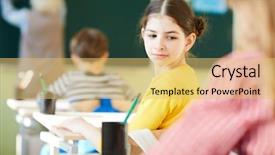  Presentation with cheating - Amazing slide set having sweater turning back while cheating backdrop and a yellow colored foreground