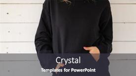  Presentation with black woman - Beautiful slide deck featuring sweatshirt-hoodie-mockup-unrecognizable-woman backdrop and a dark gray colored foreground
