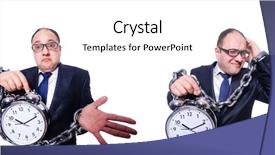 Presentation with clock - Amazing slides having sweatshops - businessman with clock isolated backdrop and a white colored foreground