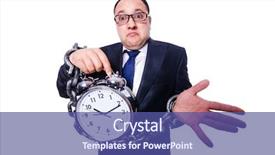  Presentation with clock - PPT theme with fruit and measure tape tangerine background and a crimson colored foreground.