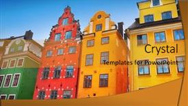  Presentation with place de henné dans la médecine traditionnelle - Slides with sweden - stortorget place in gamla stan background and a light gray colored foreground