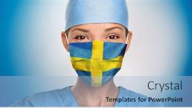 Presentation with asian doctor - Theme enhanced with sweden-covid-19-doctor-woman background and a light blue colored foreground