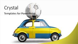  Presentation with change a flat car tire - Colorful presentation design enhanced with sweden flag on car delivering backdrop and a light gray colored foreground