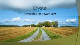  Presentation with swedish - Presentation design enhanced with swedish-countryside-in-sunny-day and a light blue colored foreground