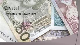  Presentation with swedish - PPT theme consisting of swedish currency closeup on white baclground background and a light gray colored foreground