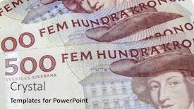  Presentation with swedish - Audience pleasing slide set consisting of swedish currency closeup on white background 500 kronor backdrop and a light gray colored foreground