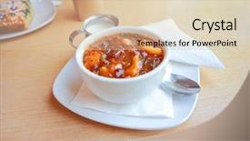  Presentation with swedish - Presentation theme with swedish dried fruit soup coffee background and a light gray colored foreground