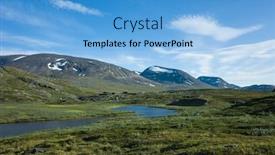  Presentation with scandinavia - Cool new PPT theme with swedish-lapland-landscape-arctic-environment backdrop and a light blue colored foreground