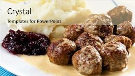  Presentation with mexico traditional cinco de mayo - Slide deck with swedish meatballs with mashed potatoes background and a light gray colored foreground