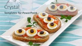  Presentation with swedish - Colorful theme enhanced with swedish-open-sandwich-with-sliced backdrop and a sky blue colored foreground