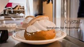  Presentation with swedish - Slides having swedish-semla-shrove-bun-whipped and a coral colored foreground