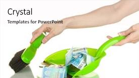  Presentation with mining truck shovel - Amazing slide deck having green ear of rice backdrop and a tawny brown colored foreground