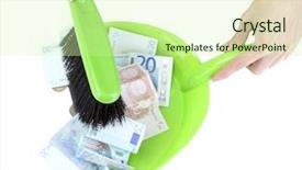  Presentation with mining truck shovel - Slide deck having sweeps money in the shovel background and a soft green colored foreground