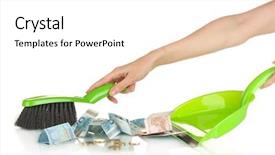  Presentation with money - Cool new theme with sweeps money in the shovel backdrop and a  colored foreground