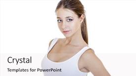  Presentation with close up baby girl knitted - Cool new slides with sweet 16 - close up portrait backdrop and a white colored foreground