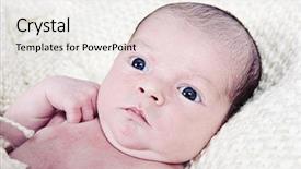  Presentation with newborn baby - Presentation design enhanced with sweet 16 - newborn baby taken closeup 16 background and a lemonade colored foreground