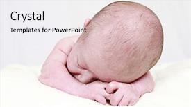  Presentation with newborn baby - Colorful PPT theme enhanced with sweet 16 - newborn baby taken closeup 16 backdrop and a white colored foreground